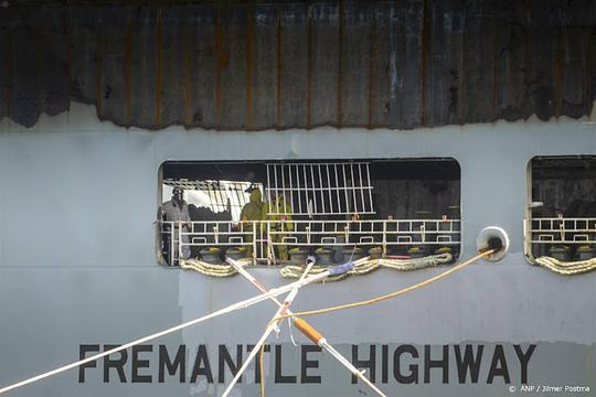 Vrachtschip Fremantle Highway moet half oktober Eemshaven verlaten