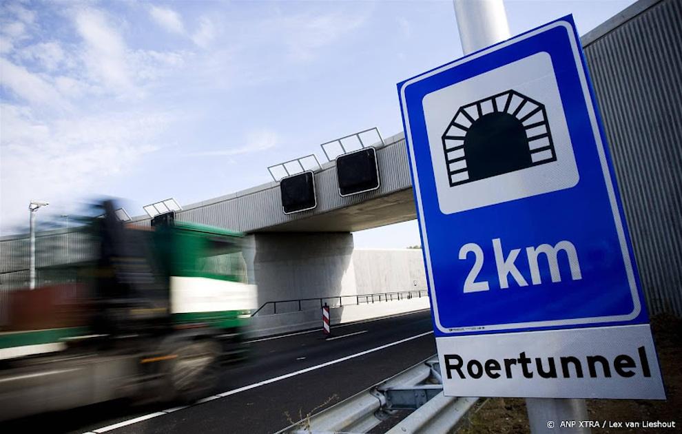 Tunnels A73 bij Roermond wekenlang dicht vanwege onderhoud