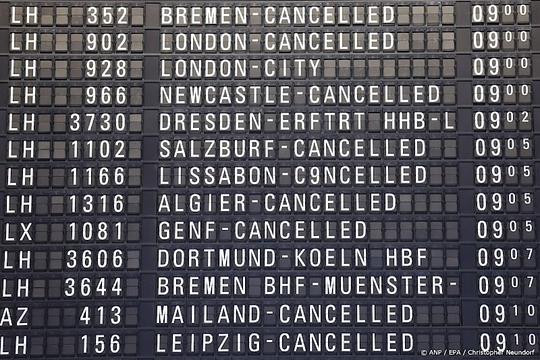 Lufthansa schrapt duizend vluchten door staking