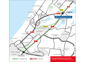 Weekendafsluiting snelweg A44 van Burgerveen tot afrit Noordwijkerhout