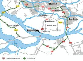 Vanaf 26 juli 2021 maximaal 50 km/h op de Haringvlietbrug (A29)