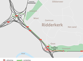 Komend weekend: wegwerkzaamheden Knooppunt Ridderkerk-Zuid