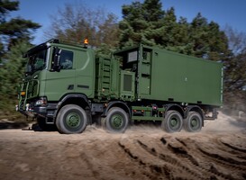 Scania Gryphus-combinatie van Defensie mag openbare weg weer op