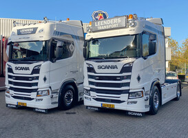 Wagenpark Leenders Transport breidt uit met vijf Scania's